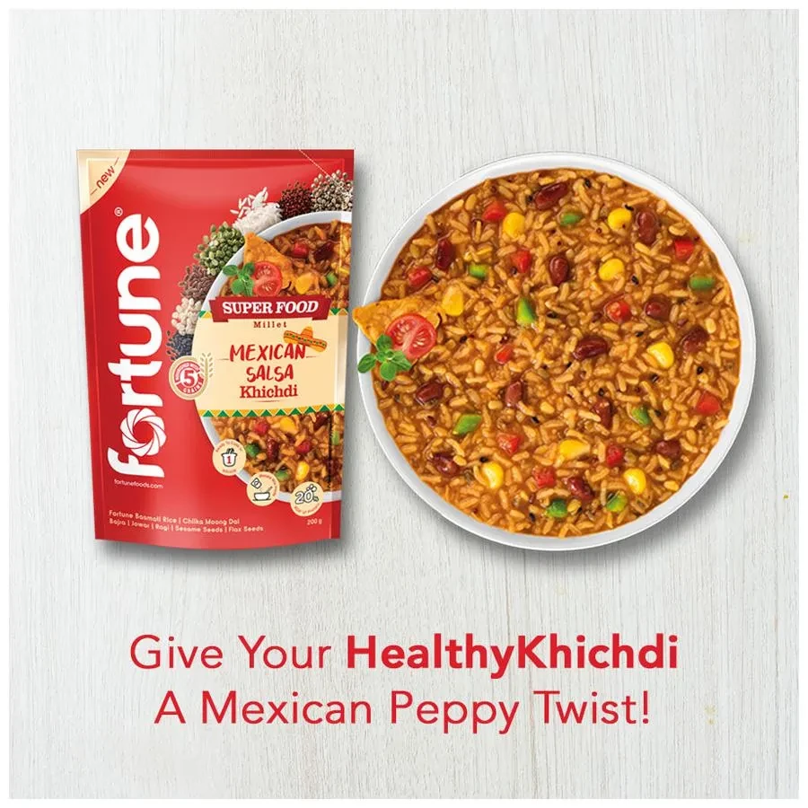 Fortune Super Food Millet Mexican Salsa Khichdi - Ready To Cook, Rich In Protein, 200 g Pouch-10.webp